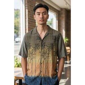 Batik Bay Easy Care Mens Hawaiian Tropical Short Sleeve Button Up Shirt S SMALL